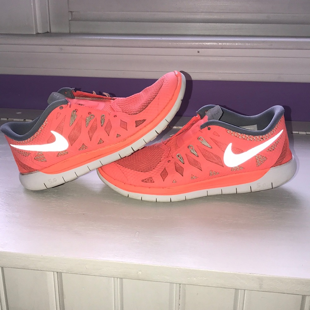 Orange neon sneakers